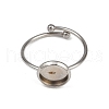 304 Stainless Steel Cuff Ring Components STAS-D372-03P-02-2