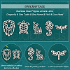Unicraftale 20Pcs 5 Style 201 Stainless Steel Filigree Joiners Links STAS-UN0034-33-4