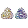 Ion Plating(IP) 201 Stainless Steel Filigree Pendants STAS-S118-018-2