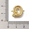 Brass Micro Pave Cubic Zirconia Letter Links KK-I717-04Q-3