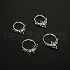 316L Surgical Stainless Steel Micro Pave Clear Cubic Zirconia Nose Rings WG1C8D8-05-2