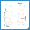DELORIGIN 4Pcs 2 Styles Transparent Acrylic Earrings Display Stands EDIS-DR0001-08-2