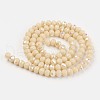 Electroplate Opaque Solid Color Glass Beads Strands X1-EGLA-A034-P6mm-L14-2