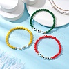 3Pcs Glass Beads Stretch Bracelets BJEW-JB11577-1