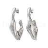 Non-Tarnish 304 Stainless Steel Stud Earrings EJEW-D095-03P-1