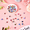 64Pcs 8 Styles Glass & Alloy Pendants PALLOY-TA00177-6