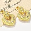 Brass Micro Pave Clear Cubic Zirconia Stud Earrings EJEW-P303-02C-G-2