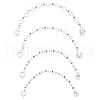 4Pcs 4 Style Acrylic Beaded Knitting Row Counter Chains with Alloy Sheep Charm HJEW-AB00664-1