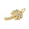 Rack Plating Brass Micro Pave Cubic Zirconia Pendants KK-P279-09G-2