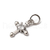 Brass Micro Pave Cubic Zirconia Pendants KK-P308-27P-2