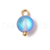 9Pcs 9 Colors Dyed Synthetic Moonstone Round Charms PALLOY-JF03478-4
