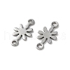 304 Stainless Steel Flower Connector Charms STAS-S172-04P-2