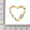 Brass Micro Pave Colorful Cubic Zirconia Keychain Clasps KK-P299-09B-G-3
