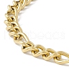 Vacuum Plating 304 Stainless Steel Figaro Chains Bracelet for Men Women STAS-E001-08G-2