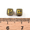 Plating Acrylic Beads OACR-N140-01G-P-3