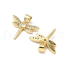 Brass Micro Pave Cubic Zirconia Pendants KK-Q068-55G-2