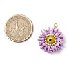 Handmade Polymer Clay and Evil Eye Lampwork and Glass Round Pendants PALLOY-MZ00638-04-2