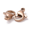 Ion Plating(IP) 304 Stainless Steel Lobster Claw Clasps X-STAS-H353-D-02RG-2