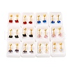 Square Glass Ear Fake Plugs EJEW-H105-24G-C-1