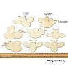 8Pcs 8 Styles Bees Shape Wood Pendant Decorations DIY-CJC0015-01-8