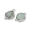 Natural Amazonite Faceted Connector Charms G-L514-048G-07-2