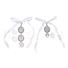 Alloy Oval Wedding Bouquet Pendant Decorations HJEW-JM02794-2