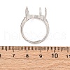 Brass Open Cuff Ring Components KK-U074-12P-3