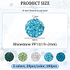Olycraft 100Pcs 5 Colors Polymer Clay Pave Rhinestone Beads RB-OC0001-10B-2