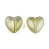 Transparent Spray Painted Glass Beads GLAA-N035-030-C04-2