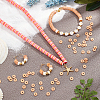   10 Strands Flat Round Handmade Polymer Clay Beads CLAY-PH0001-44R-5