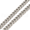 201 Stainless Steel Curb Chain Necklaces for Men NJEW-Q336-08C-P-4