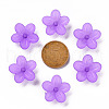 Frosted Acrylic Bead Caps X-MACR-S371-08A-747-3