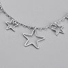 Brass Star Charm Anklets AJEW-B005-10P-2