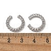 Brass Micro Pave Clear Cubic Zirconia Cuff Earrings EJEW-I249-14P-4