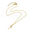 Brass Cubic Zirconia Charms Necklace for Women NJEW-JN04926-4