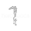 304 Stainless Steel Pave Clear Cubic Zirconia Clip on Belly Rings FS-WG683DA-08-1