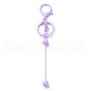 Spray Painted Alloy Bar Beadable Keychain for Jewelry Making DIY Crafts KEYC-A011-02-3