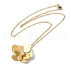 Ion Plating(IP) 304 Stainless Steel Crystal Rhinestone Flower Pendant Necklaces NJEW-K274-04G-2