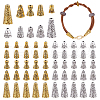   100Pcs 10 Style Tibetan Style Alloy Bead Cones FIND-PH0018-47-1