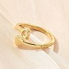 Brass Cuff Rings for Women RJEW-U044-Q-3