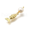 Brass Micro Pave Cubic Zirconia Pendants KK-Z093-29G-2