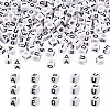 Biyun 500Pcs 5 Style White Acrylic Beads SACR-BY0001-01-1