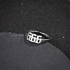 Number 201 Stainless Steel Adjustable Cuff Rings FS-WG22891-12-1