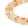 Natural Yellow Rabbit Fur Rutilated Quartz Beads Strands G-L622-C01-2mm-4
