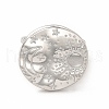 Non-Tarnish 304 Stainless Steel Sun & Moon Planet Open Cuff Ring for Women RJEW-B027-20P-3
