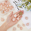HOBBIESAY 40Pcs Natural Rose Quartz Pendants G-HY0001-43-3