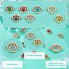 ARRICRAFT 32Pcs 7 colors Glass Connector Charms GLAA-AR0001-29-4