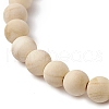 4Pcs Natural Wood Beads Stretch Bracelets for Women BJEW-JB11338-5
