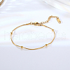 Stainless Steel Beaded Snake Chain Bracelets for Women AF2713-1-2
