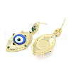 Rack Plating Brass Micro Pave Clear Cubic Zirconia Stud Earrings for Women EJEW-M260-23G-3